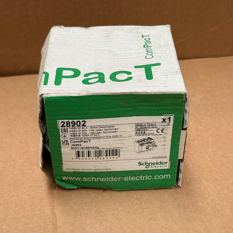 Schneider Electric 28902 Compact INS63 3P Switch‑Disconnector