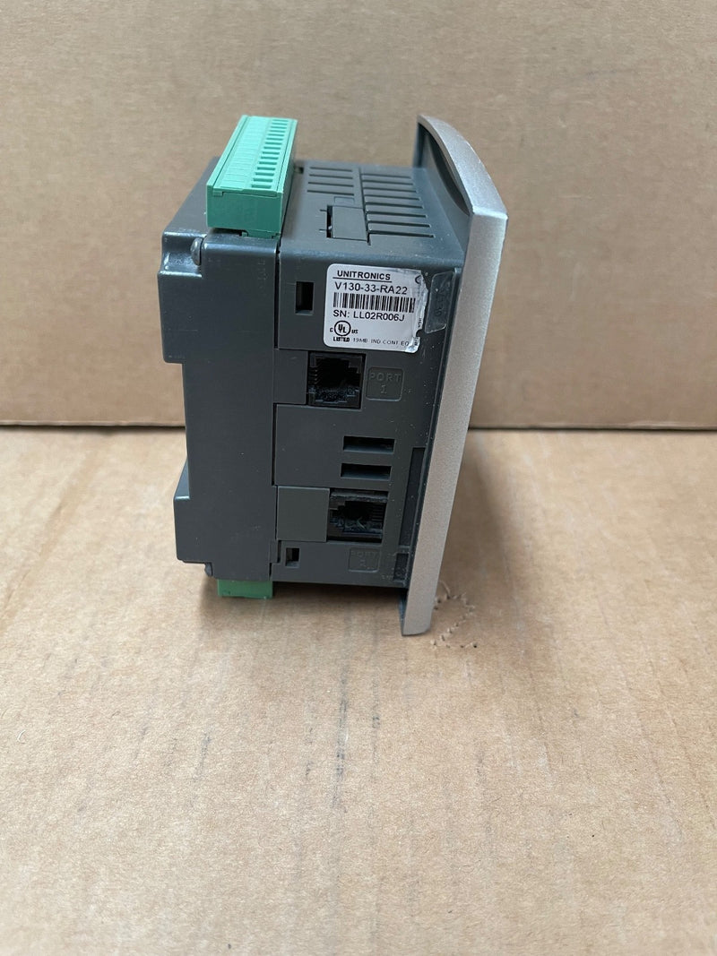 Unitronics – V130‑33‑RA22 – Vision™ PLC + HMI 24 V DC, 12 DI/8 RO, 2 AO