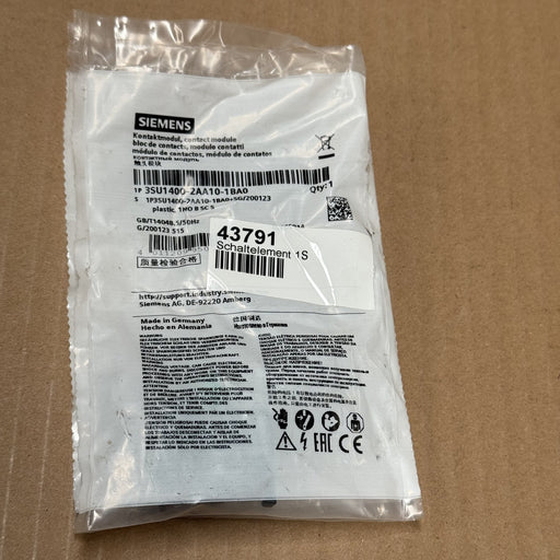 Siemens – 3SU1400-2AA10-1BA0 – Normally Open Contact Block Screw
