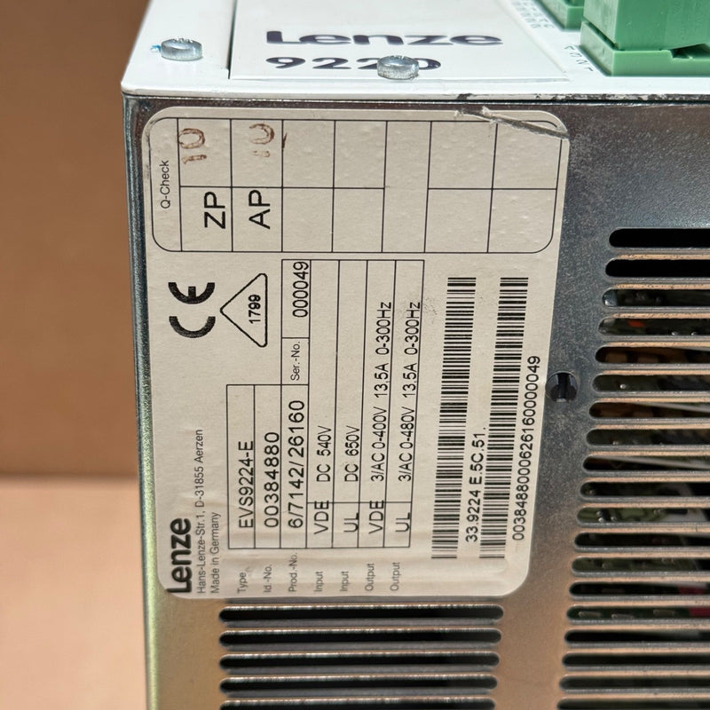 Lenze – EVS9224-E – 9220 Series Servo Inverter 2.2 kW