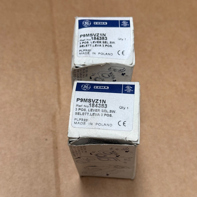 General Electric – P9MSVZ1N – 3-Position Selector Switch (Long Handle)