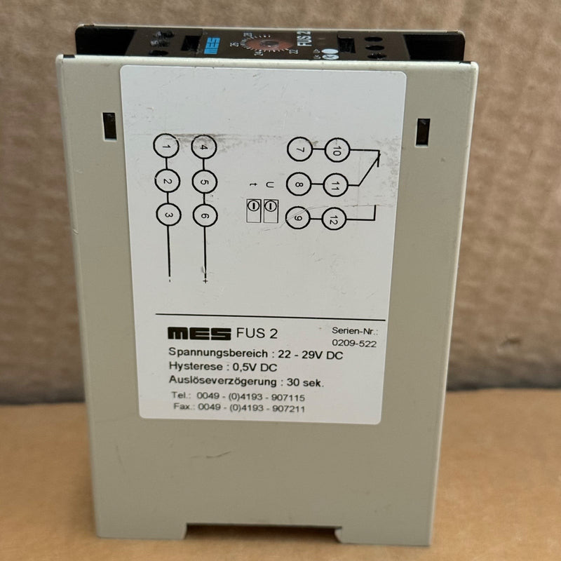 MES-Energy – FUS 2 – 22–29V DC Voltage Monitoring Relay / Undervoltage Relay