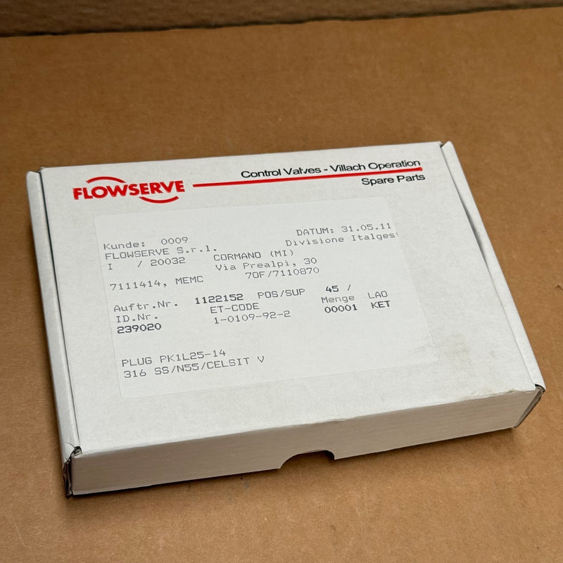 Flowserve – 239020 – Plug PK1L25-14 (316 SS/N55/CELSIT V)