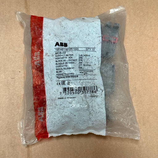 5PCs ABB – 1SFA611610R1020 – MCB‑02 Contact Block (2 NO + 2 NC, 22 mm)