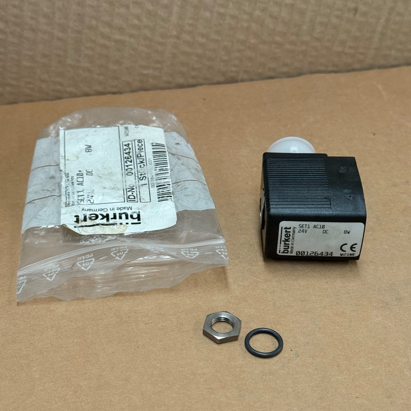 Bürkert – 00126434 (SET1 AC10 24VDC 8W) – Solenoid Valve Coil Set (24V DC, 8W)