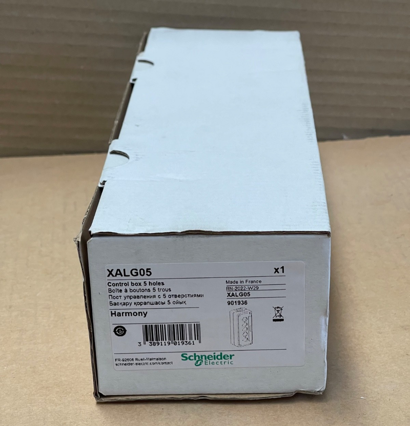 Schneider Electric – XALG05 – Harmony Empty Control Station Enclosure 5 × 22 mm