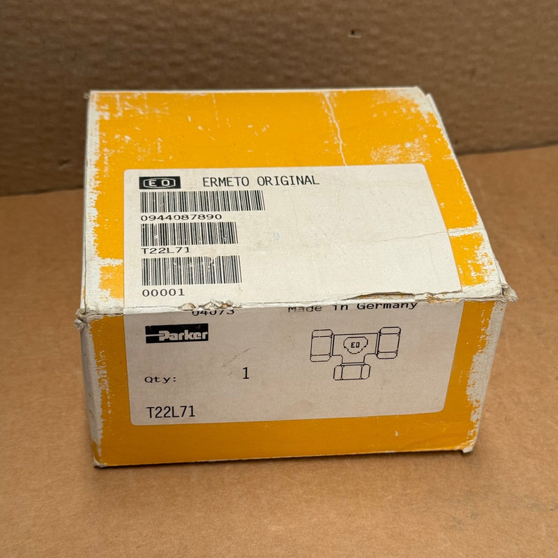 Parker / Ermeto – T22L71 – High-Pressure Hydraulic Tube Fitting / Union Tee