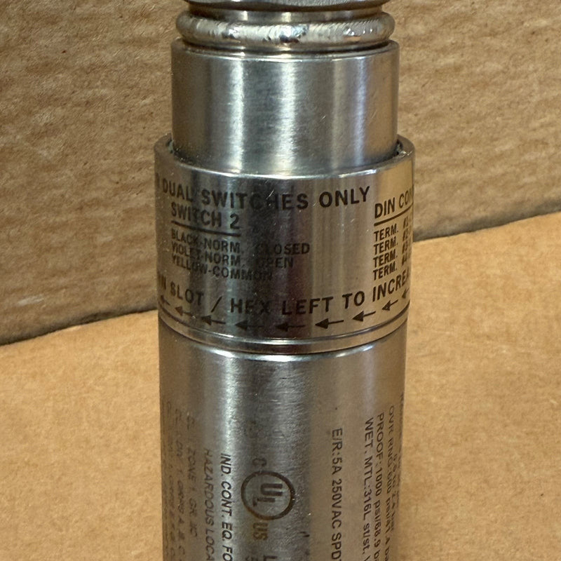 United Electric Controls – 12SHSN6A – Spectra 12 Dual Seal Pressure Switch