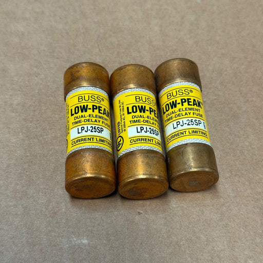 1PCs Eaton Bussmann – LPJ-25SP – Low-Peak Class J Time-Delay Fuse 25 A 600 V