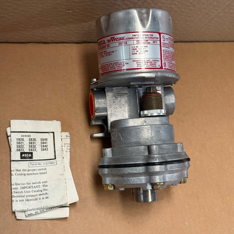 ASCO – SB11A + TH10A44 – Tri-Point Pressure Switch / Transducer Assembly