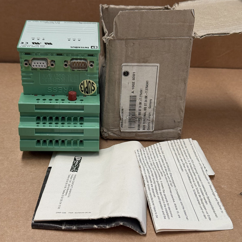 Phoenix Contact – 2754341 – IBS ST 24 BK-T  Interbus-St bus clamp