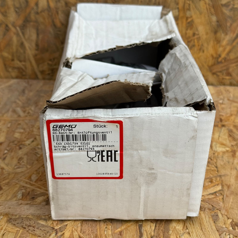 GEMÜ – 550 15D1734 521G1 (88270794) – Pneumatic Angle Seat Globe Valve