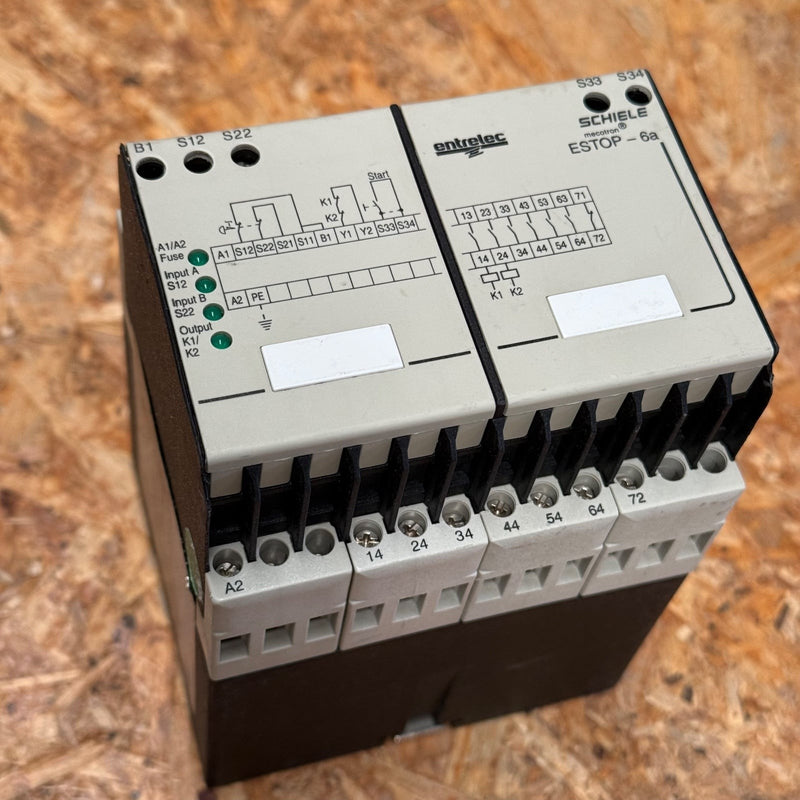 Entrelec – ESTOP-6A (2.450.807.00) – Emergency Stop Monitoring Relay