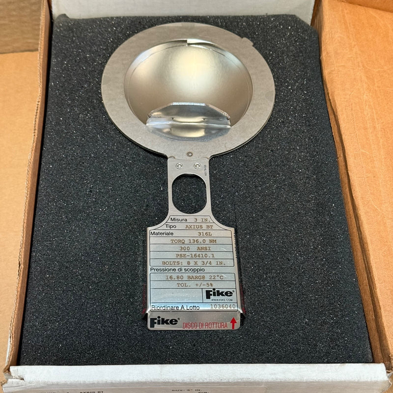 Fike – Axius BT – Axius BT 3 Inch 316L Stainless Steel Rupture Disc