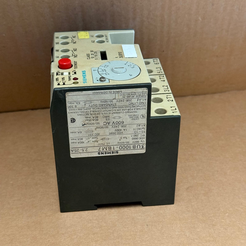 Siemens – 3UB1000-1BM7 – Solid State Overload Relay (2.5 - 25A)