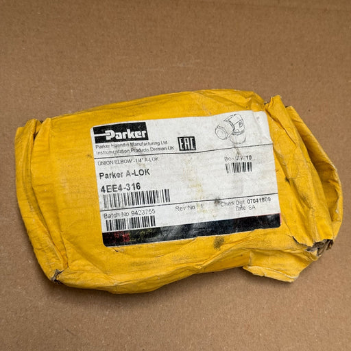 10PCs Parker – 4EE4-316 – A-LOK Stainless Steel Pipe Fitting