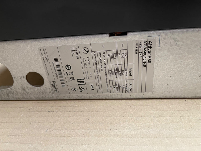 Schneider Electric – ATV650U40N4E – Altivar Process 4 kW VFD 380–480 V