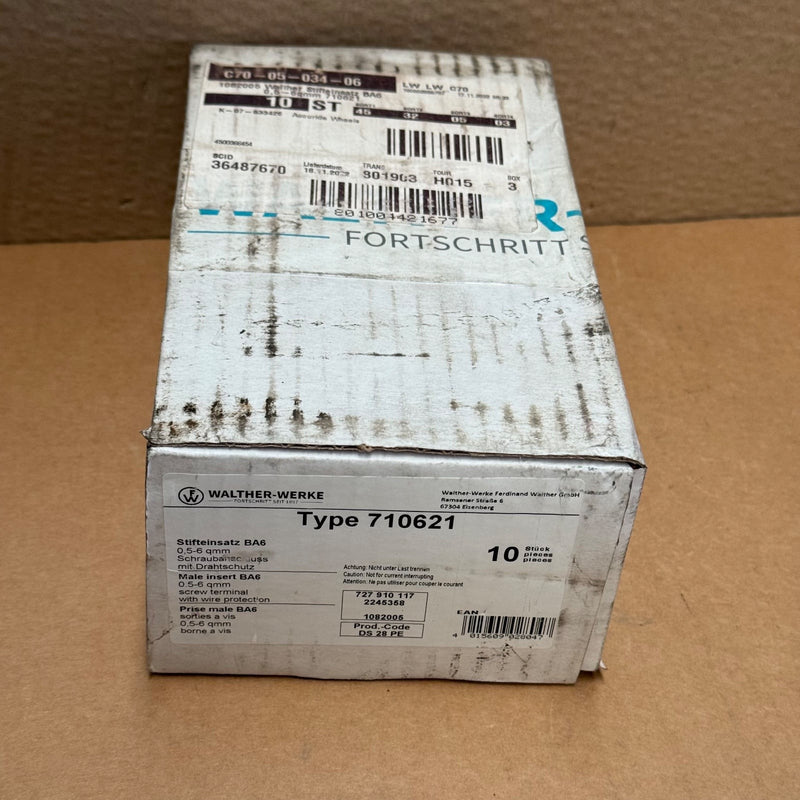 2PCs Walther Werke – 710621 – Stifteinsatz für Rechteck-Industriesteckverbinder