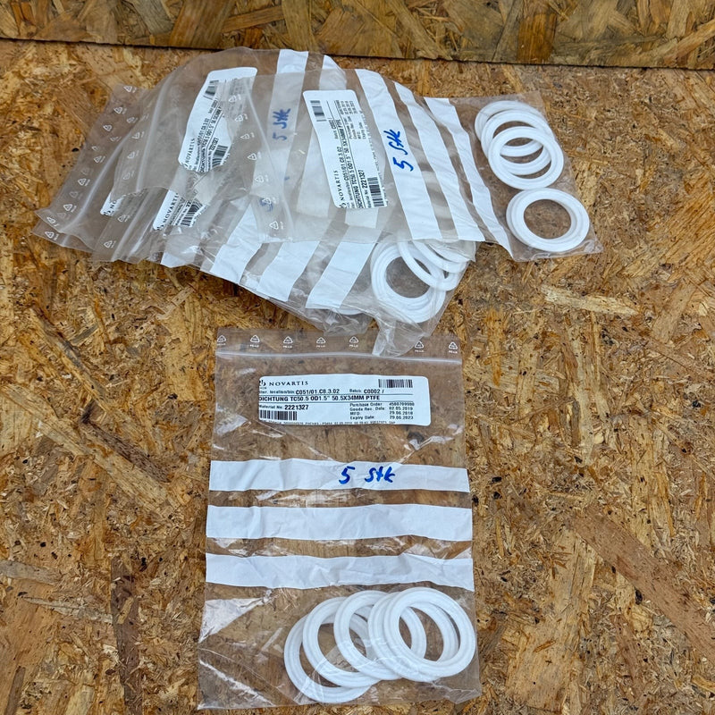 5PCs Novartis – 2221327 (TC50.5 OD1.5" PTFE) – Sanitary Tri-Clamp Gasket