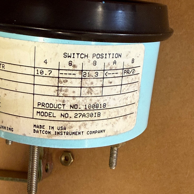 Datcon – 100818 (27A30IB) – Heavy Duty Electrical Tachometer 0–3000 RPM
