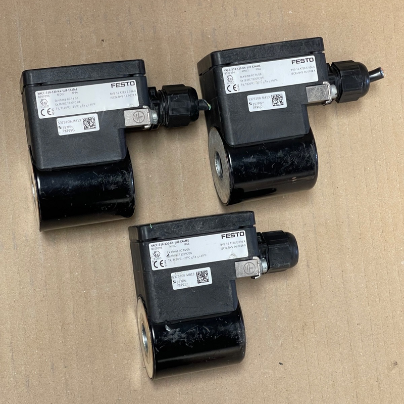 Festo – 8109394 – Solenoid Coil VACC-S18-120-K4-1UF-EX4ME 24V DC, ATEX