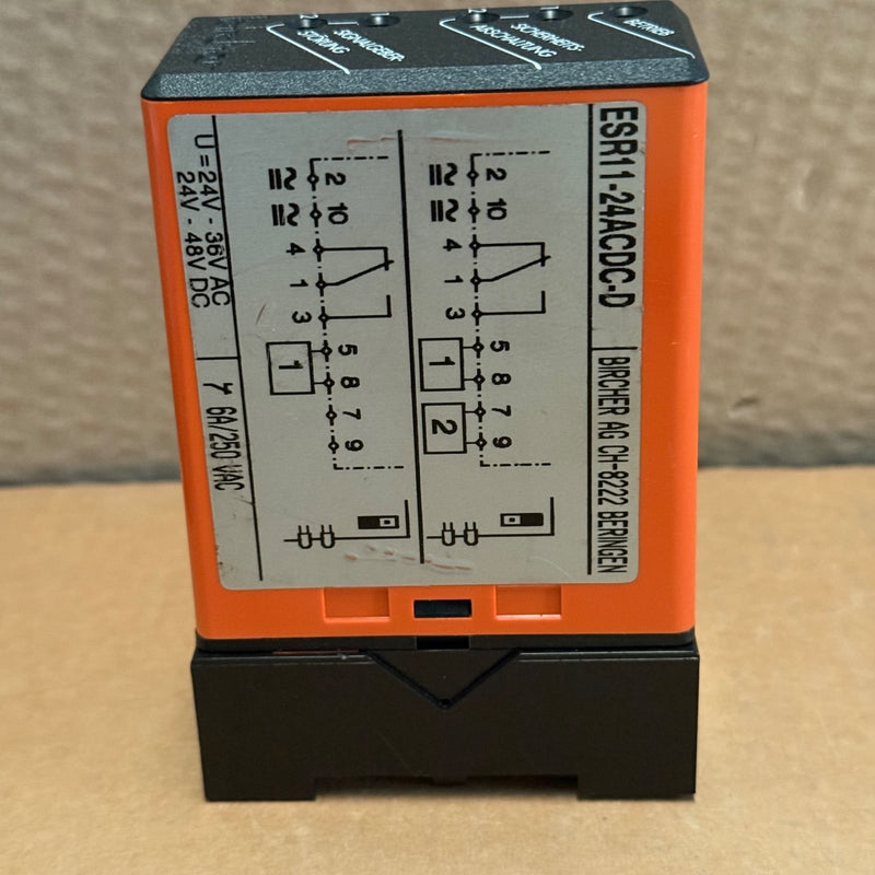 Bircher Reglomat – ESR11-24ACDC-D – Two-Channel Safety Switching Device