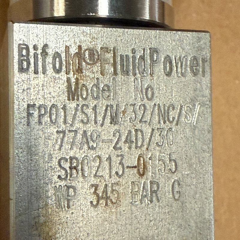 Bifold – FP01/S1/M/32/NC/S/77A9-24D/30 – High-Pressure Hydraulic Solenoid Valve