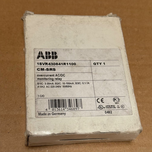 ABB – 1SVR430841R1100 (CM-SRS) – Single-Phase Current Monitoring Relay 220-240V