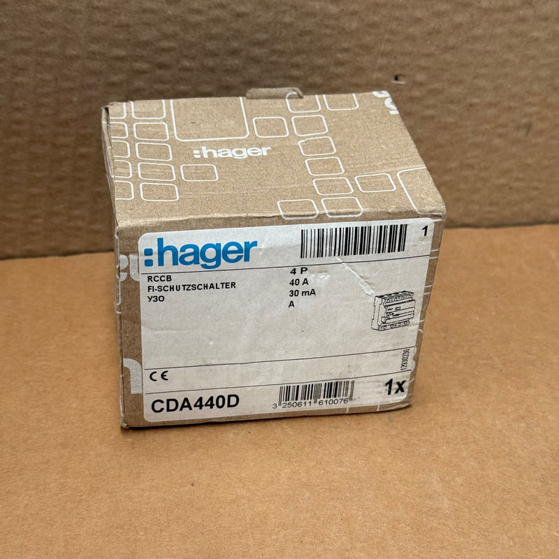 Hager – CDA440D – Residual Current Circuit Breaker (RCCB / FI-Switch)