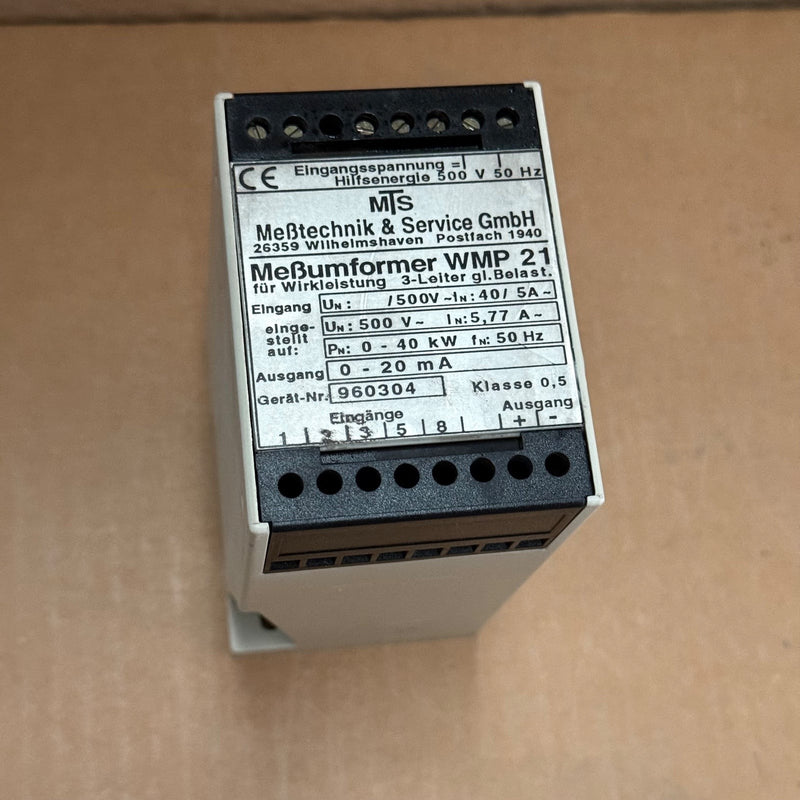 Meßtechnik & Service – WMP 21 – Active Power Transducer / Meßumformer