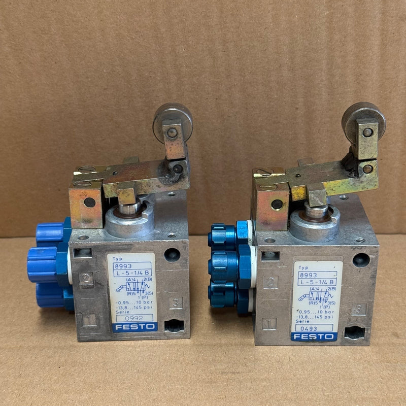 Festo – 8993 (L-5-1/4-B) – 5/2Way Monostable Roller Lever Valve with Idle Return