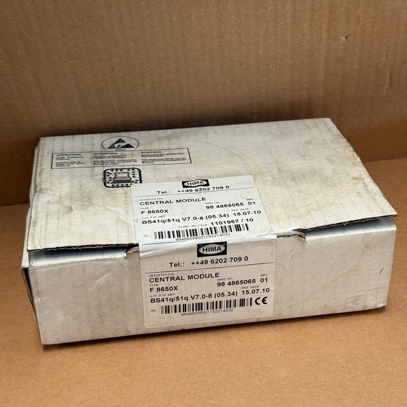 HIMA – F8650X (984865065) – SIL 3 Central CPU Module (H51q Series)