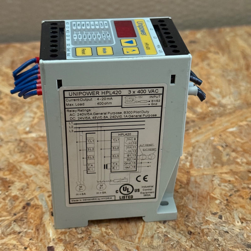 Unipower – HPL420 – Load Monitor / Over- / Under-load Supervision Relay