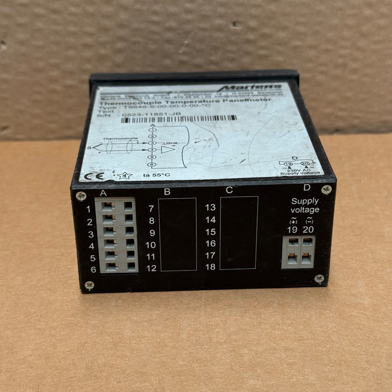 Martens – T9648 / T9648-5-00-00-0-00-°C – Thermocouple Temperature Panel Meter