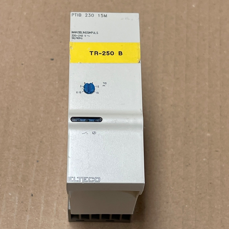ELTECO – PTIB 230 15M – DIN‑Rail Timer Relay 0.15–15 Min, 230 VAC