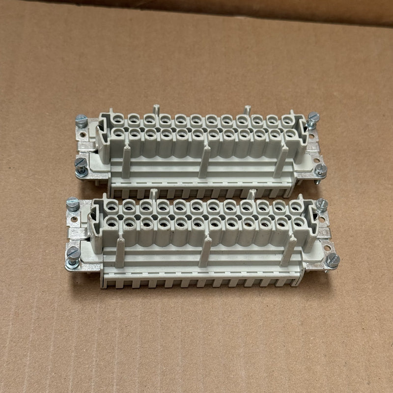 2PCs Wieland – 70.500.2453 – Female Insert  Bas Buf 24-polig 16A 500V