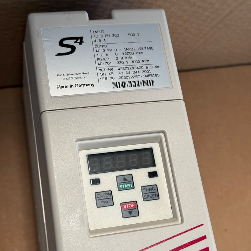 KEB – 43.S4.D4A-3001 – COMBIVERT S4 Servo Drive / Servo Amplifier