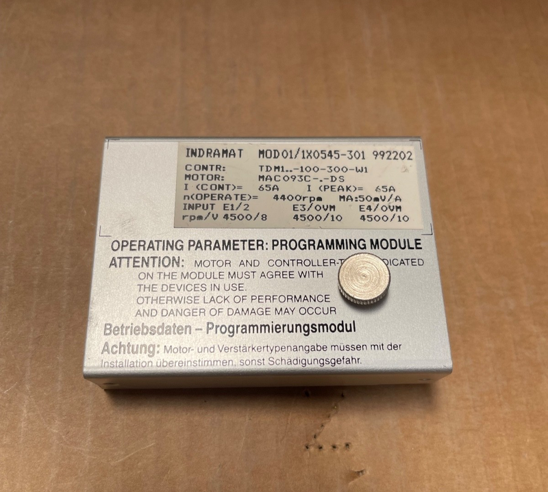 Indramat – MOD01/1X0545-301 – Servo Drive Programming Module for MAC093C + TDM1