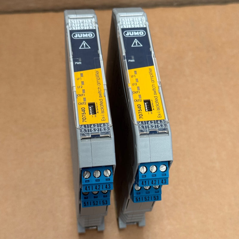 JUMO – 707540/38 – Two-Channel Ex-i Isolating Switch Amplifier