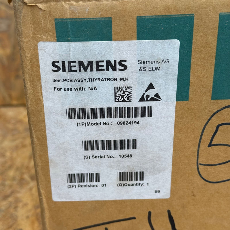 Siemens – 09824194 – Printed Circuit Board Assembly (PCB Assy, Thyratron -M,K)