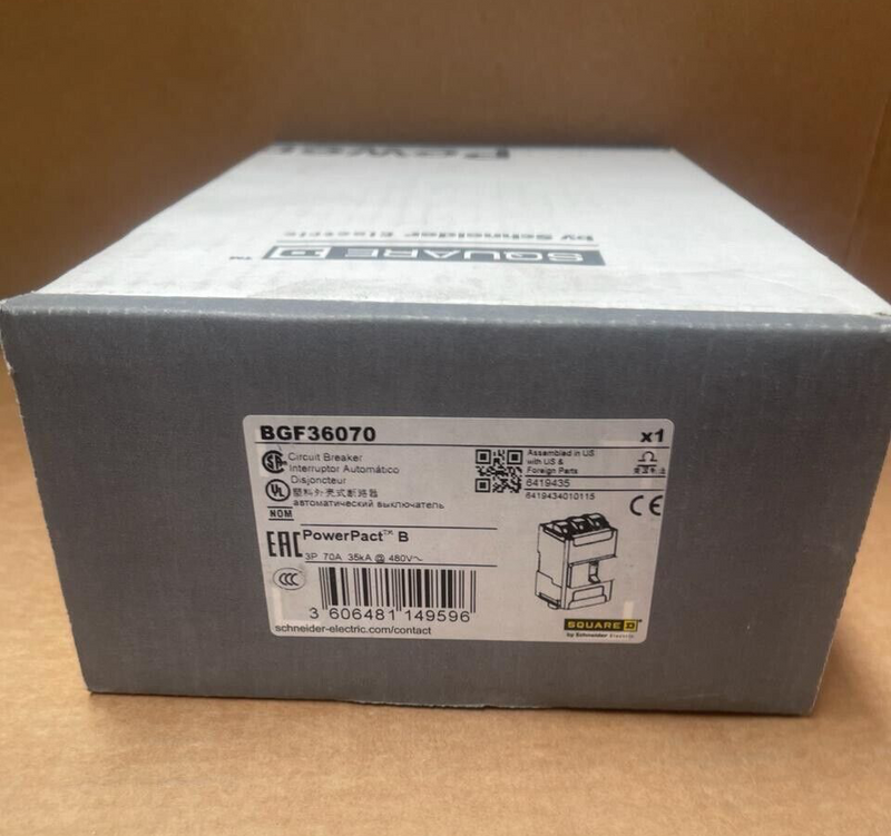 Schneider Electric Square D - BGF36070 - PowerPact Circuit Breaker 3P 70A 35kA