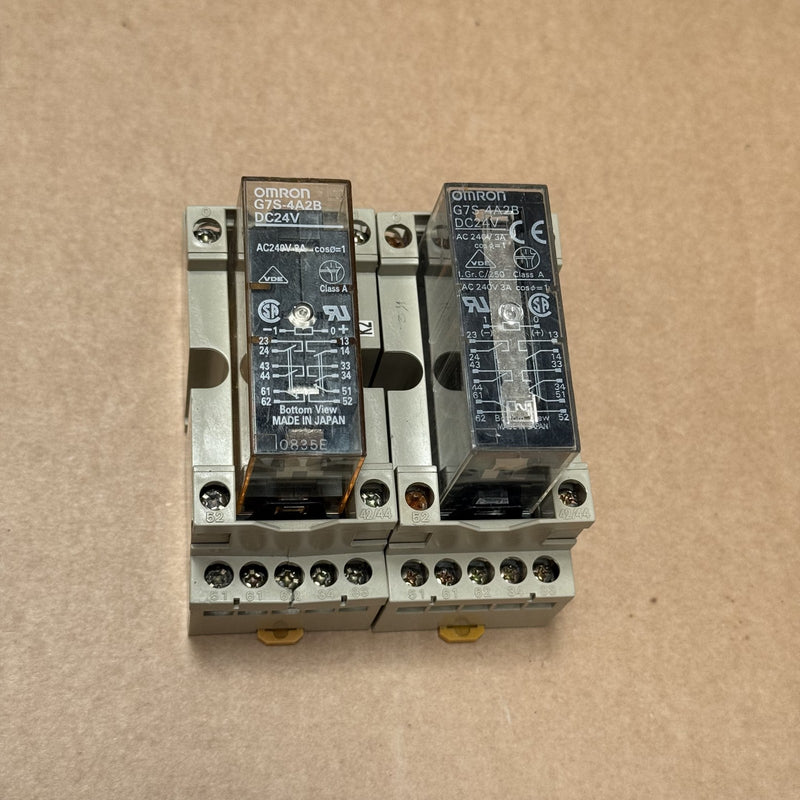 2PCS Omron – G7S-4A2B – E Safety Relay 24V 10A
