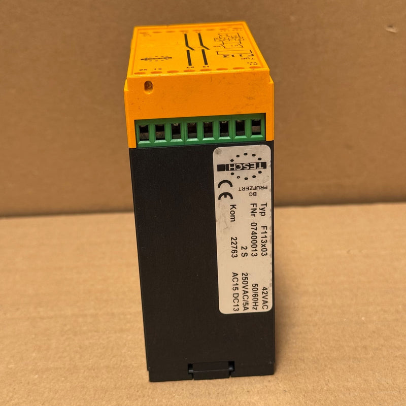 Tesch – F113X03 – Emergency Stop Safety Relay / Safety Gate Monitor (42 VAC)