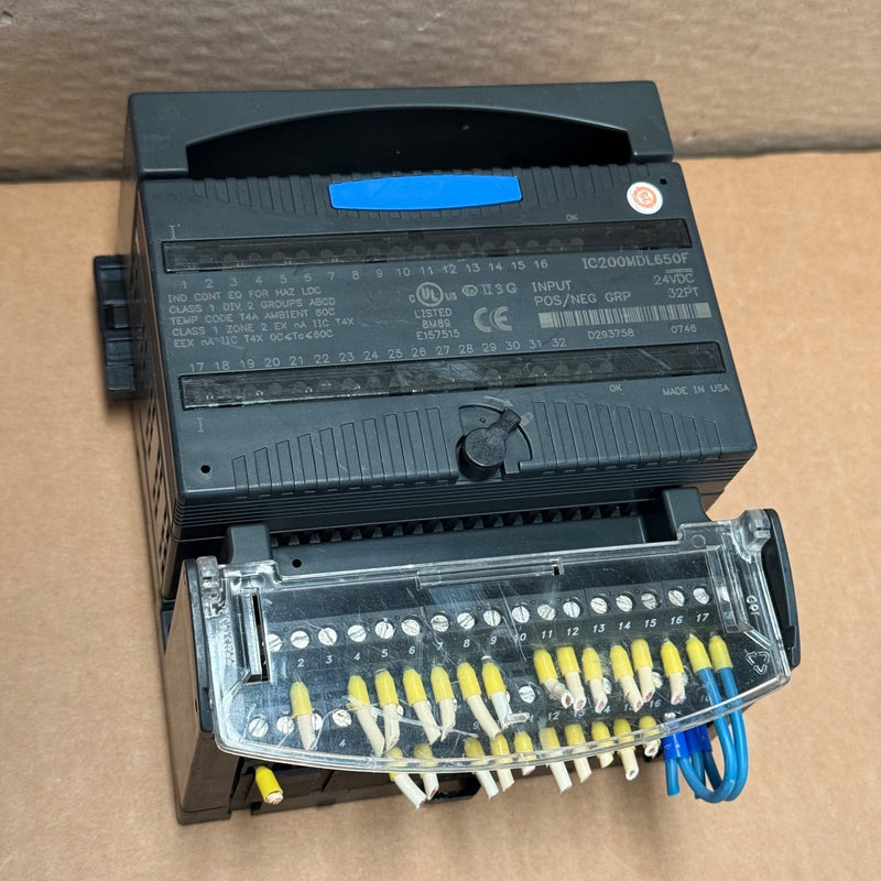 GE Fanuc – IC200MDL650F – 32-Point Discrete Input Module + IC200CHS002K