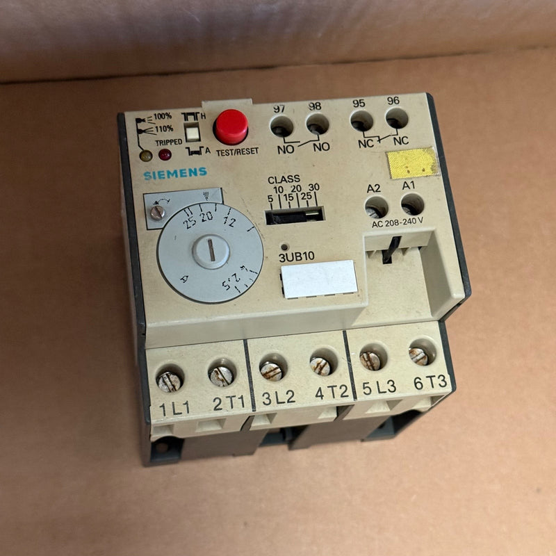Siemens – 3UB1000-1BM7 – Solid State Overload Relay (2.5 - 25A)