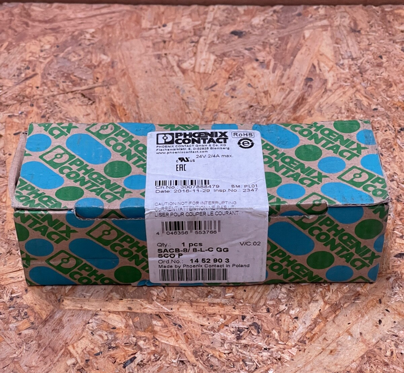 Phoenix Contact – SACB‑8/8‑L‑C GG SCO P (1452903) – 8‑Port M12 Sensor/Actuator