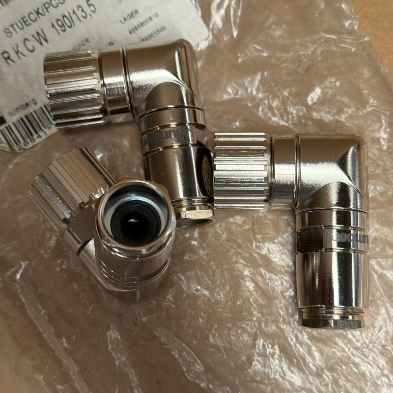 3PCs Lumberg – RKCW 190/13,5 – M23 19-Pin Right-Angle Female Circular Connector