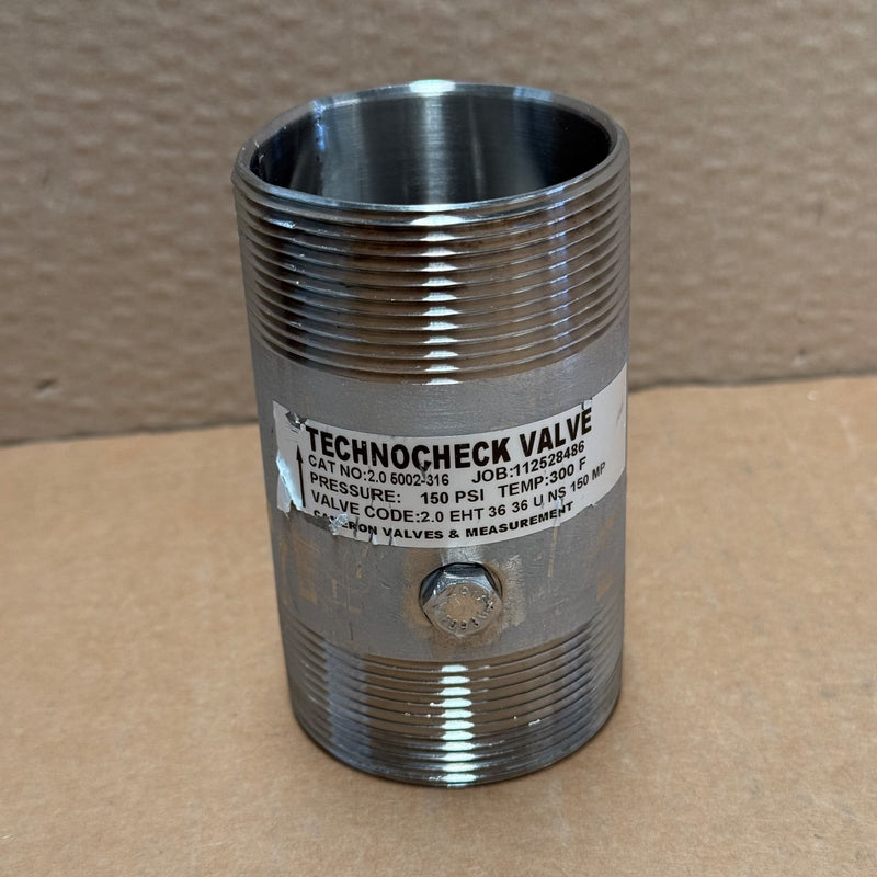 Techno – 2.0 5002-316 (Technocheck Valve) – Male-Threaded Inline Check Valve