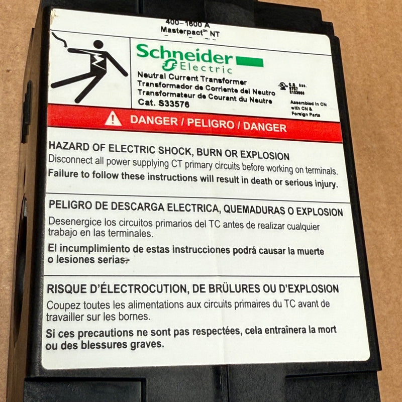 Schneider Electric – S33576 – Neutral Current Transformer Sensor 400–1600 A
