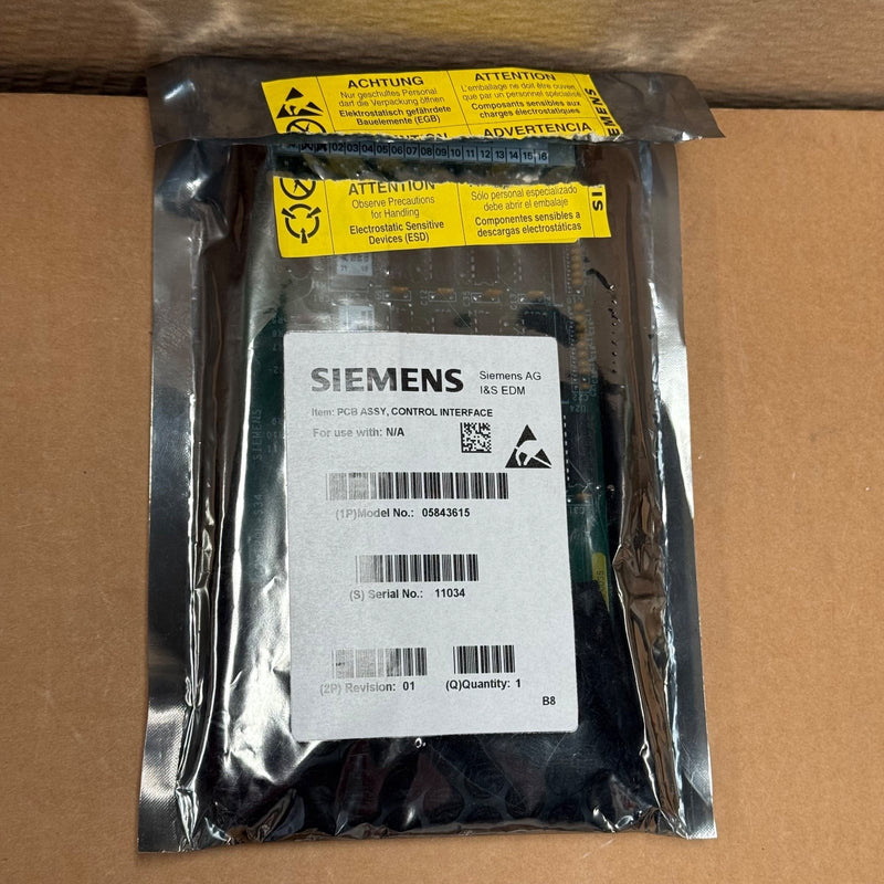 Siemens – 05843615 – PCB Assy, Control Interface (Logic Control-S34)